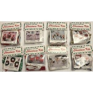 Merri Mac Decorate Your Own Christmas Kits Vintage Lot of 8 NEW SEALED